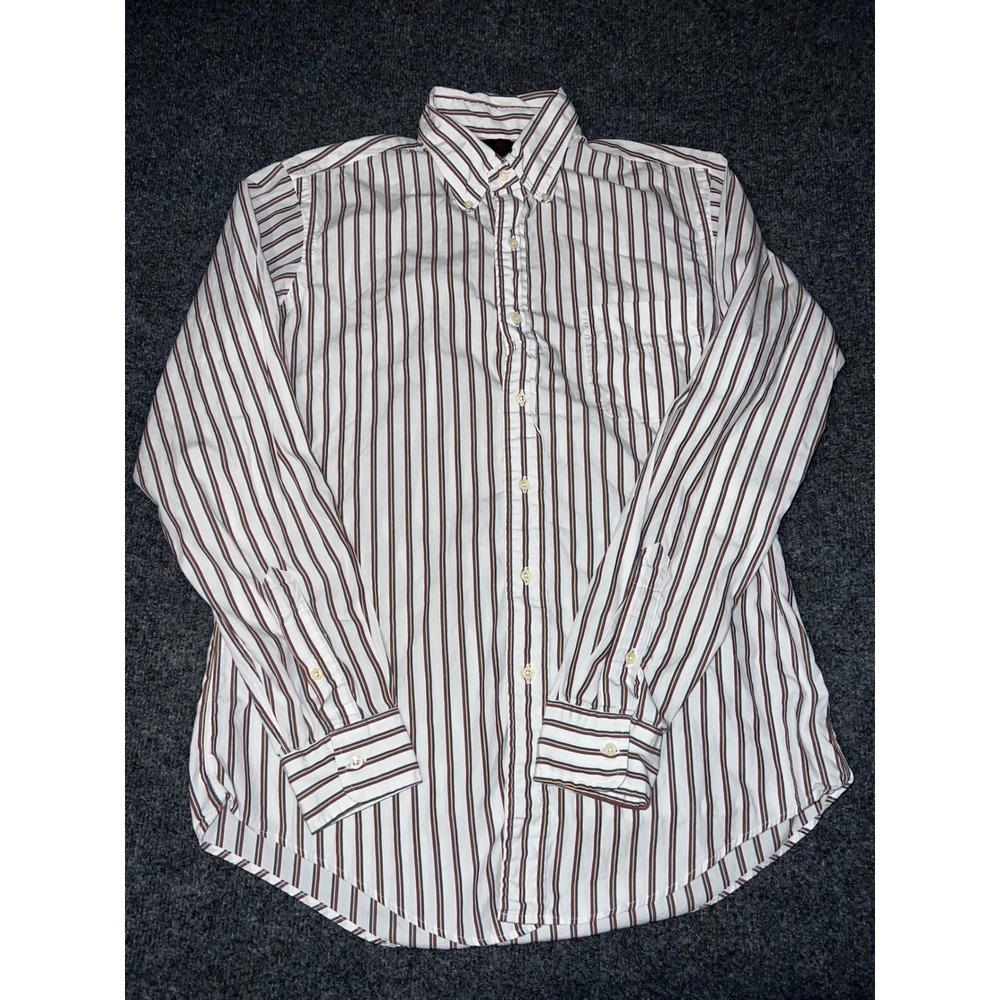 Vintage Abercrombie & Fitch Mens 15.5-35 Striped Cotton Button Down Shirt USA